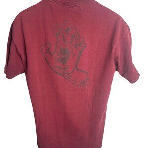 Mens Santa Cruz NHS Label Screaming Hand Crewneck Short Sleeve Shirt Sz L